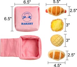 Blushiez Chinese Bakery Box Squeaky Plush Dog Toy, 5.5-in, 5 count slide 2 of 4