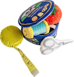 Blushiez Butter Cookie Tin Sewing Kit Squeaky Plush Dog Toy, 5.5-in, 5 count slide 1 of 3