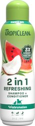 TropiClean Refreshing 2-in-1 Dog Shampoo & Conditioner, Watermelon Scent, 20-fl oz bottle