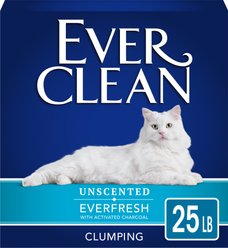 Ever Clean Everfresh Unscented Clumping Clay Cat Litter, 25-lb box