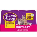 Scoop Away Meadow Fresh Scented Multi-Cat Odor Control Clumping Clay Cat Litter, 38-lb bag