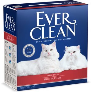 Ever Clean Multi-Cat Fresh Scented Clumping Clay Cat Litter, 25-lb box