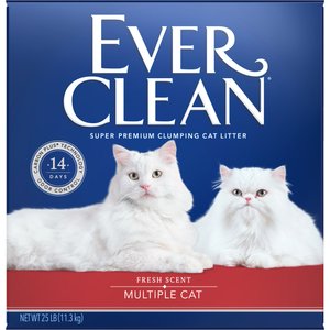 Ever Clean Multi-Cat Fresh Scented Clumping Clay Cat Litter, 25-lb box