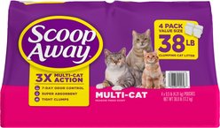 Scoop Away Meadow Fresh Scented Multi-Cat Odor Control Clumping Clay Cat Litter, 38-lb bag slide 2 of 9