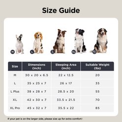 Bedsure All-around Bolster Orthopedic Dog Sofa Bed with Removable Cover, Grey, Large slide 2 of 8