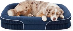 Bedsure All-around Bolster Orthopedic Dog Sofa Bed with Removable Cover, Navy Blue, X-Large