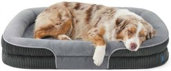 Bedsure All-around Bolster Orthopedic Dog Sofa Bed with Removable Cover, Grey, X-Large