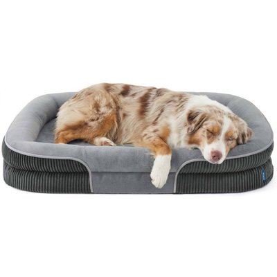 Bedsure Bedsure All-around Bolster Orthopedic Dog Sofa Bed with Removable Cover, Grey, X-Large