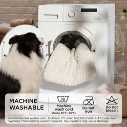 Bedsure Bubble Fleece Dog Bed Mat with Fully Machine Washable, Beige, Large Crate slide 2 of 7