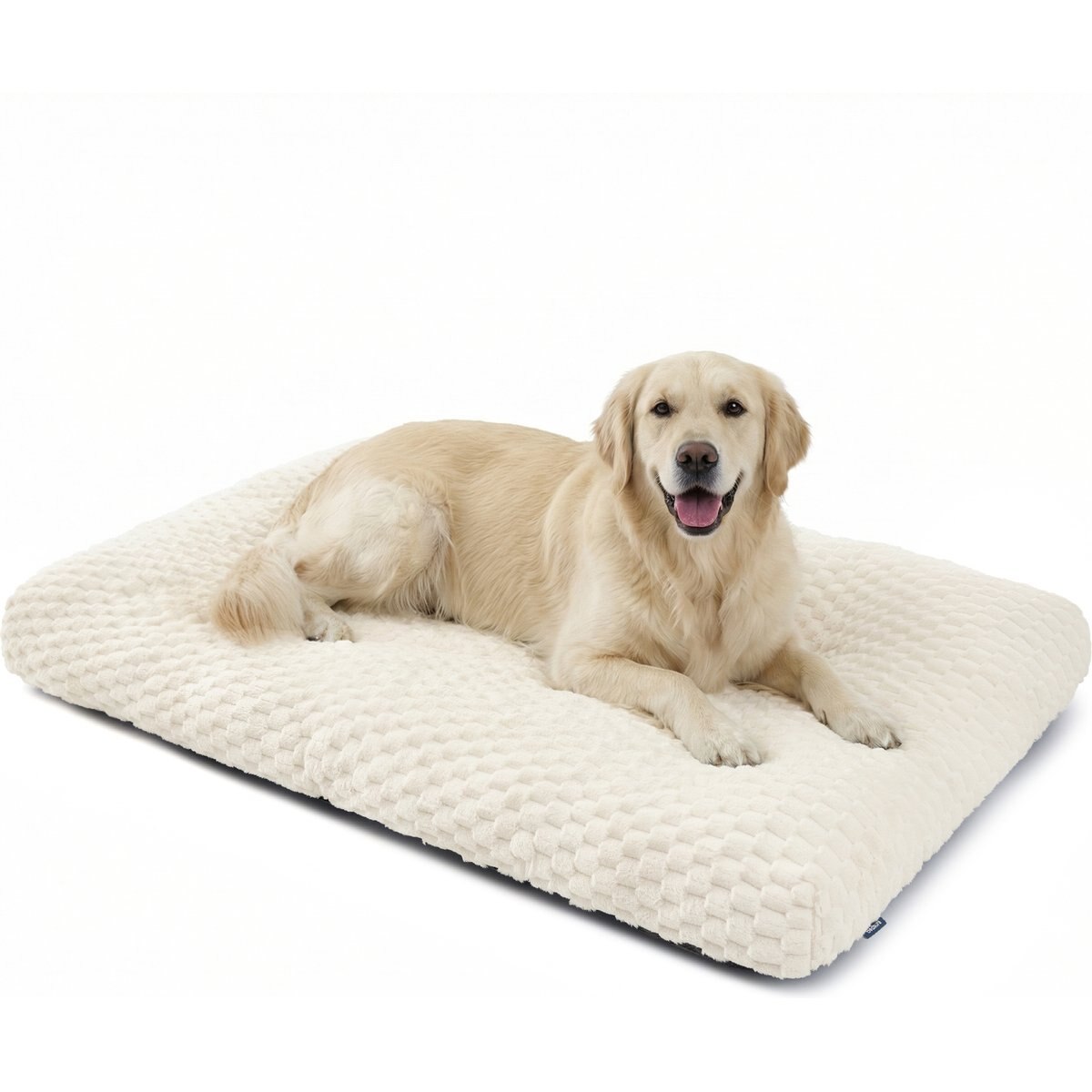 Bedsure Bubble Fleece Dog Bed Mat with Fully Machine Washable, Beige, XX-Large