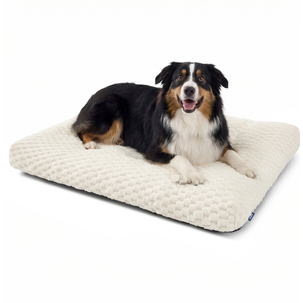 Bedsure Bubble Fleece Dog Bed Mat with Fully Machine Washable, Beige, X-Large Crate