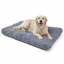 Bedsure Bubble Fleece Dog Bed Mat with Fully Machine Washable, Grey, XX-Large
