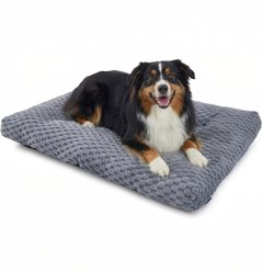 Bedsure Bubble Fleece Dog Bed Mat with Fully Machine Washable, Grey, X-Large Crate