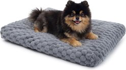 Bedsure Bubble Fleece Dog Bed Mat with Fully Machine Washable, Grey, Small