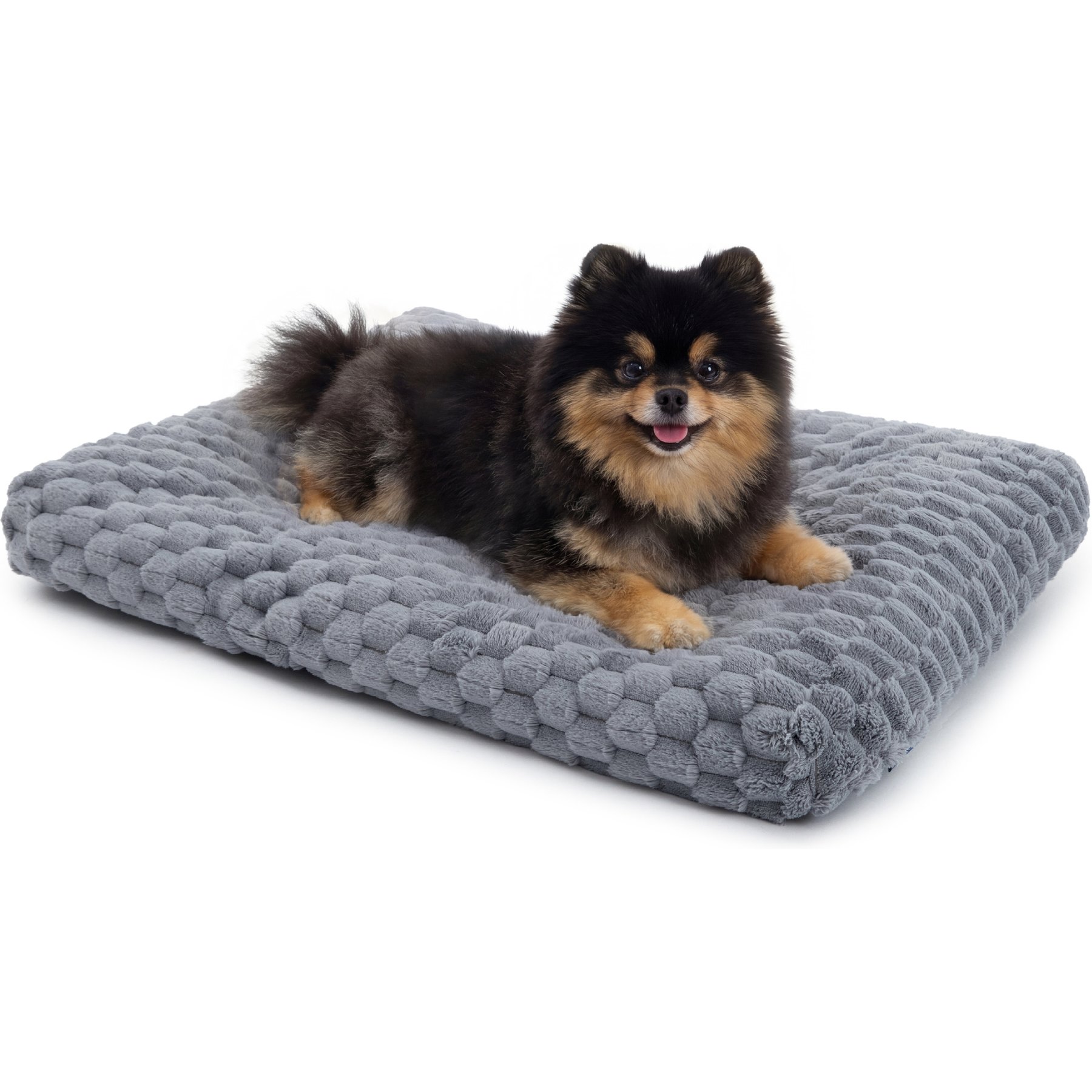 Bedsure Bubble Fleece Dog Bed Mat with Fully Machine Washable, Grey, Small