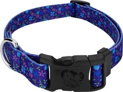Country Brook Petz Blueberry Fields Everyday Polyester Dog Collar, Blue, Small: 11 to 13-in neck, 5/8-in wide