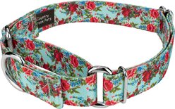 Country Brook Petz Vintage Roses Polyester Martingale Dog Collar, Red, Large: 18 to 26-in neck, 1-in wide slide 2 of 5
