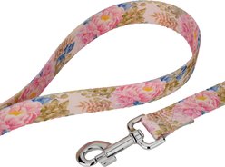 Country Brook Petz Watercolor Peonies Everyday Dog Leash, Pink, Small: 6-ft long, 1/2-in wide slide 2 of 5