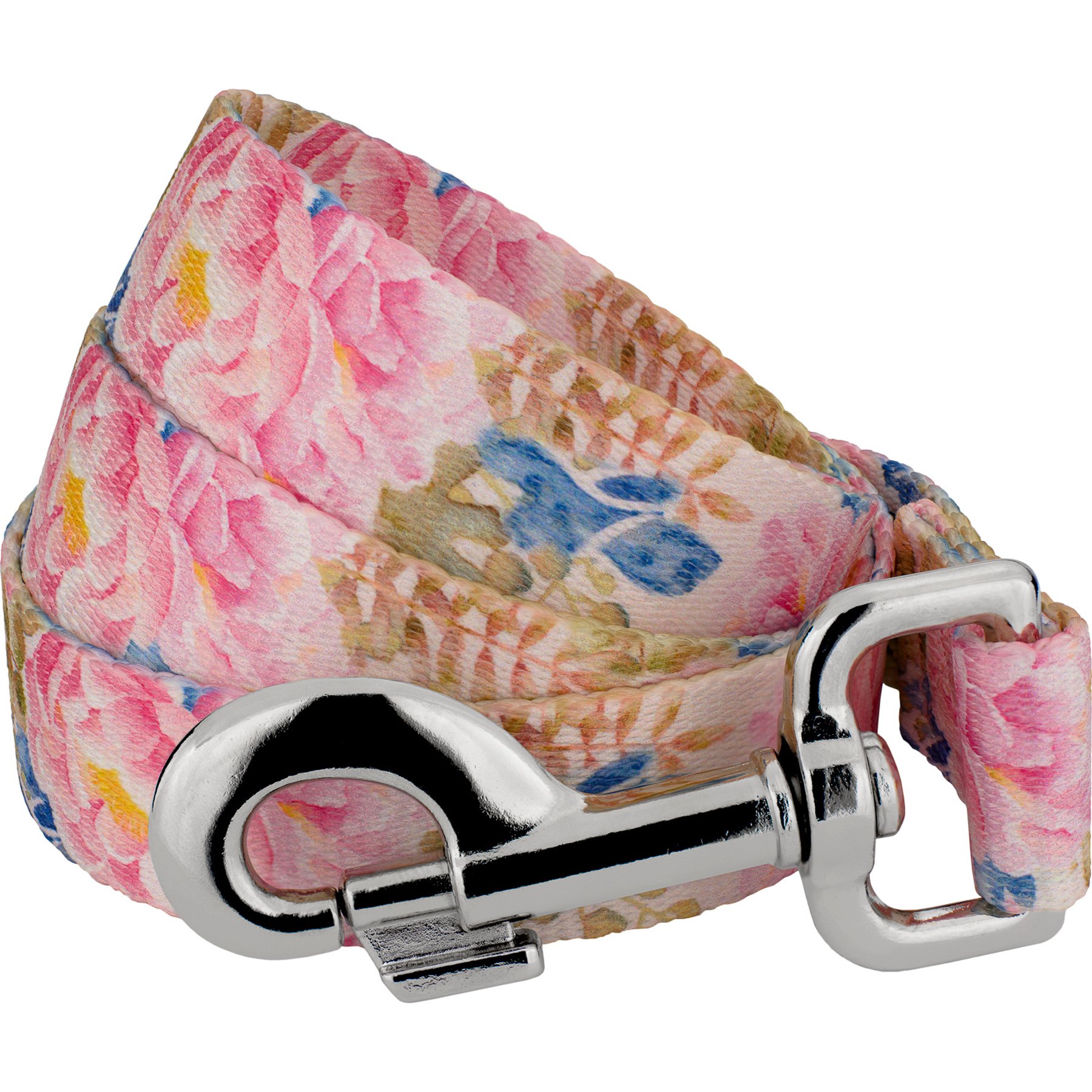 Country Brook Petz Watercolor Peonies Everyday Dog Leash, Pink, Small: 6-ft long, 1/2-in wide