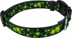 Country Brook Petz Everyday Clovers In The Wind Polyester Dog Collar, Green, XX-Small: 7 to 9-in neck, 1/2-in wide slide 2 of 5