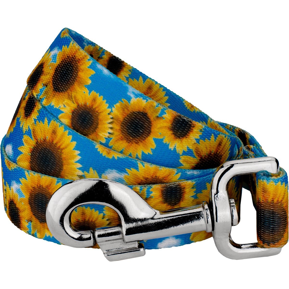 Country Brook Petz Sunflowers Everyday Dog Leash, Yellow, Medium: 4-ft long, 5/8-in wide