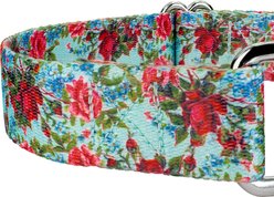 Country Brook Petz Vintage Roses Polyester Martingale Dog Collar, Red, XX-Small: 7 to 10-in neck, 1/2-in wide slide 2 of 5