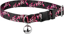 Country Brook Petz Pink Honeysuckle Breeze Bell Cat Collar, Pink, 8 to 12-in neck, 1/2-in wide