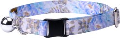 Country Brook Petz Blue Peonies Cat Collar, Blue, 8 to 12-in neck, 1/2-in wide