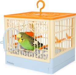 Halinfer 360° Full View Slide-Out Bottom Tray Bird Cage, 2-lb, Blue slide 1 of 6