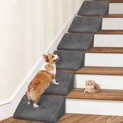 NonoPets Single Step High-Density Foam Non-Slip Orthopedic Non-Skid Dog & Cat Ramp Stairs with Machine-Washable Corduroy Cover, 1 count