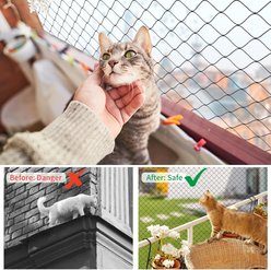 NonoPets Indoor & Outdoor Heavy-Duty Cuttable Nylon Mesh Dog & Cat Balcony Safety Net, 10 x 13-ft slide 2 of 9