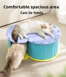 NonoPets Interactive 3-in-1 Felt Multi-Functional S-Shaped Play Maze Walk Through Plastic Cat Tunnel & Hideaway with Scratching Surface & Elevated Nap Perch, Multi Color slide 2 of 9