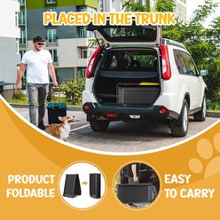NonoPets Heavy-Duty Foldable Non-Skid Dog & Cat Ramp with 155-cm Extended Length & High-Traction Surface, Black slide 2 of 9