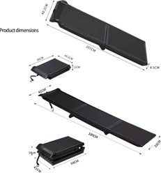 NonoPets 3-Fold Heavy-Duty Portable Non-Skid Dog & Cat Ramp with High-Traction Frosted Surface, X-Large: 70.9-in slide 2 of 7
