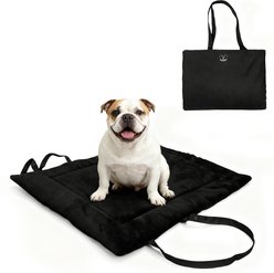 Topyangs Waterproof Portable Cat & Dog Mat with Shoulder Straps, Black, Medium