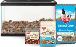 Kaytee ClearView Home Glass Habitat Chew Resistant Hamster Starter Kit, 20-in, bundle of 1
