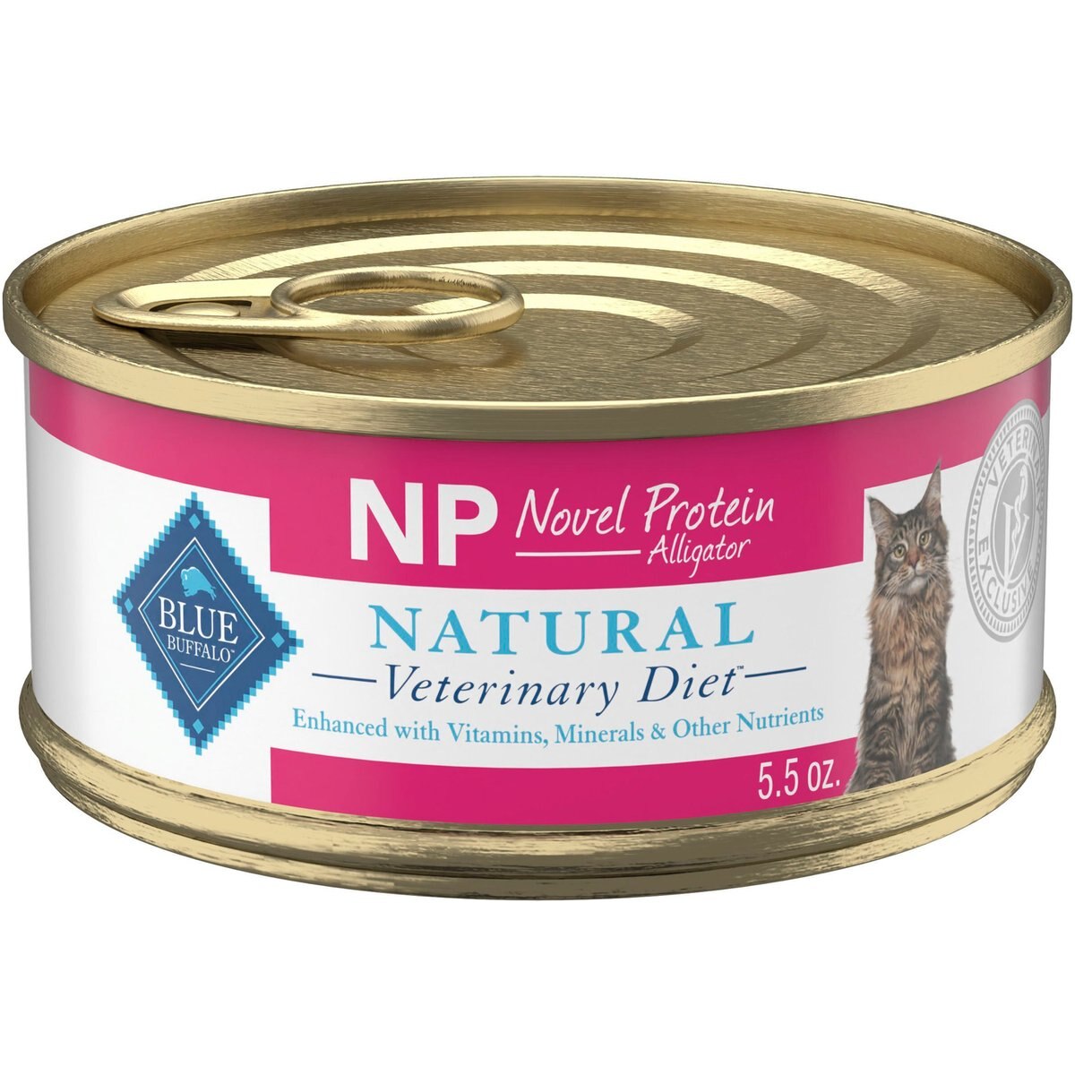 Blue Buffalo Natural Veterinary Diet NP Novel Protein Alligator Grain-Free Wet Cat Food, 5.5-oz, case of 24