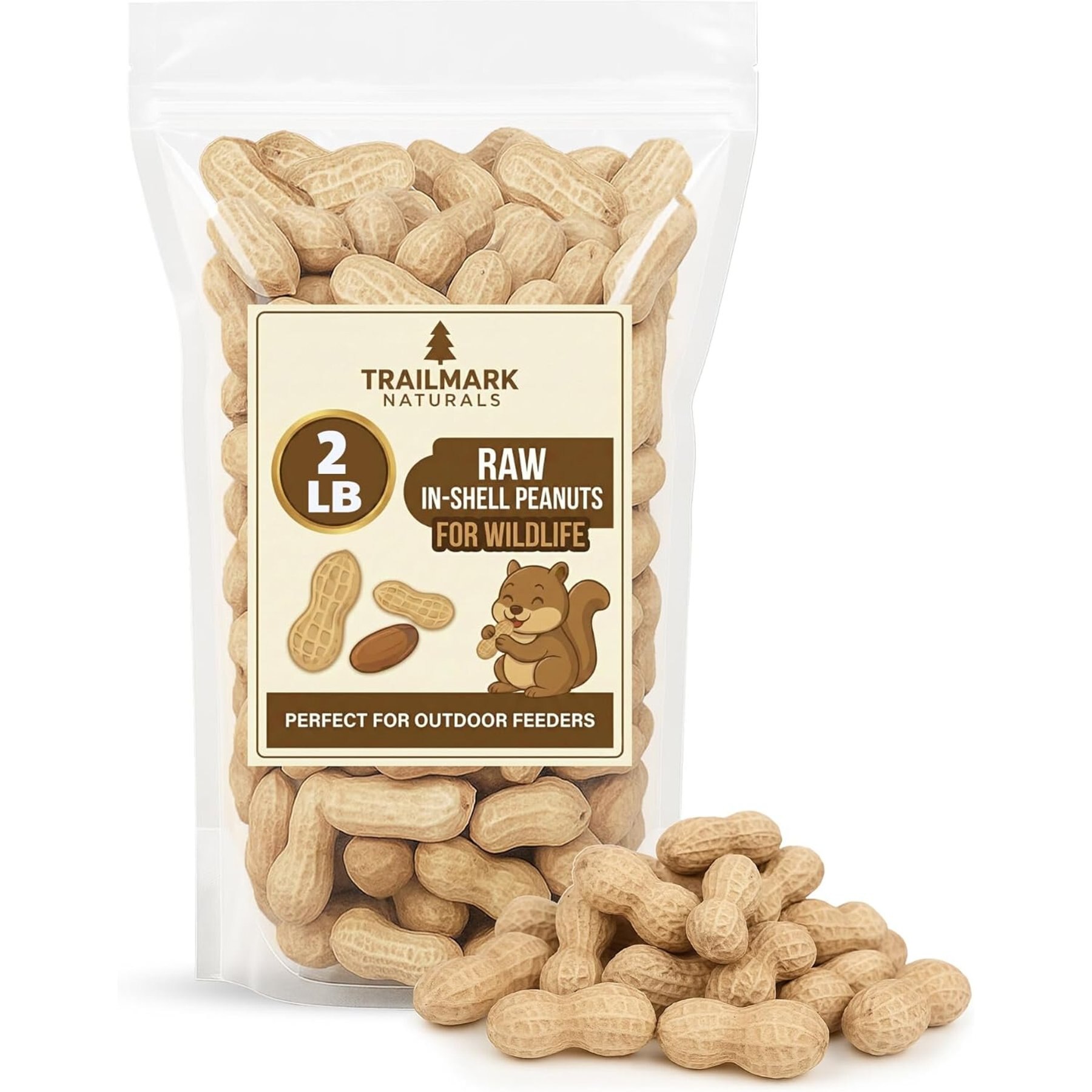 Trailmark Naturals In Shell Raw Peanuts Bird Food, 2-lb bag