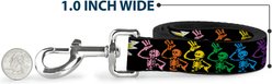 Buckle-Down Grateful Dead Script Bears Skeletons Black Polyester Dog Leash, Multicolor, 6-ft long, 1-in wide slide 2 of 3