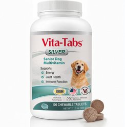 Vita-Tabs Silver Liver Flavored Multivitamin for Senior Dogs, 100 count