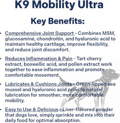 Healthy Dogma K9 Mobility Ultra Liver Flavored Powder Joint Supplement for Dogs, 10.58-oz jar slide 2 of 2