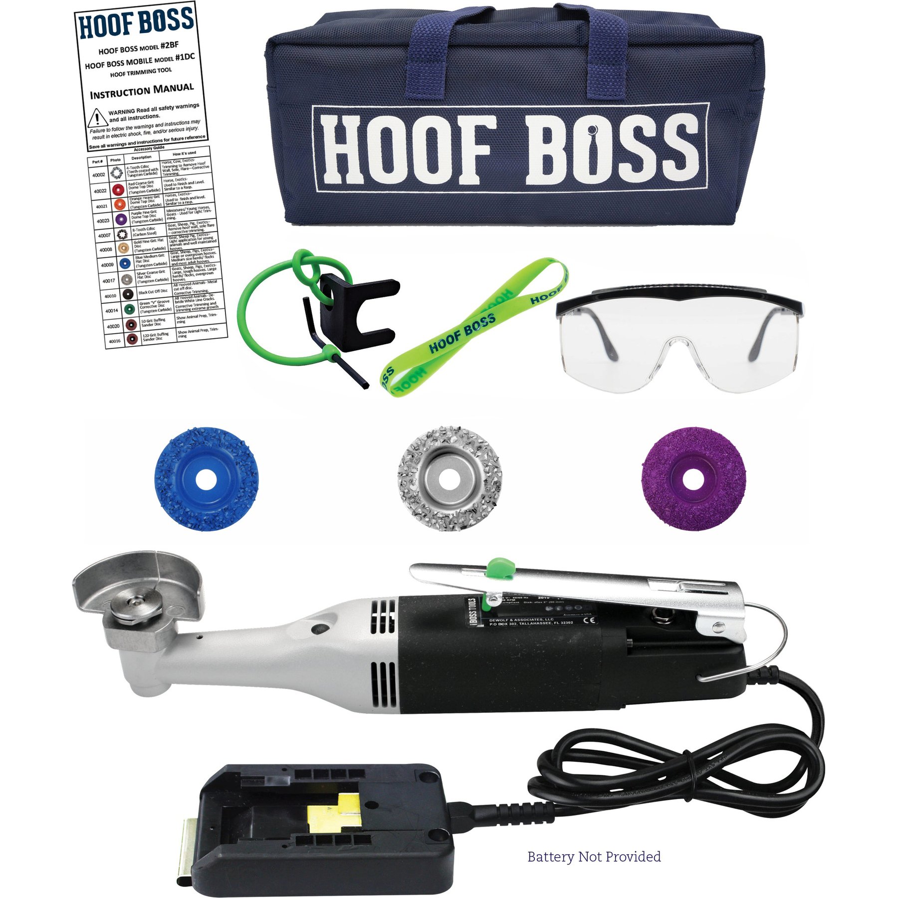 Hoof Boss Basic Battery Operated Goat Hoof Trimmer Set