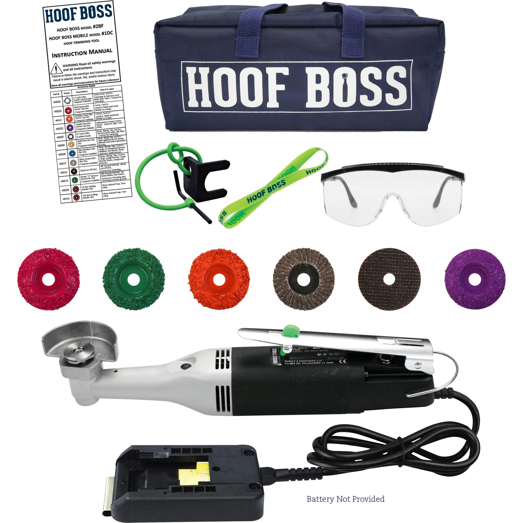 Hoof Boss Complete Battery Operated Horse Hoof Trimmer Set