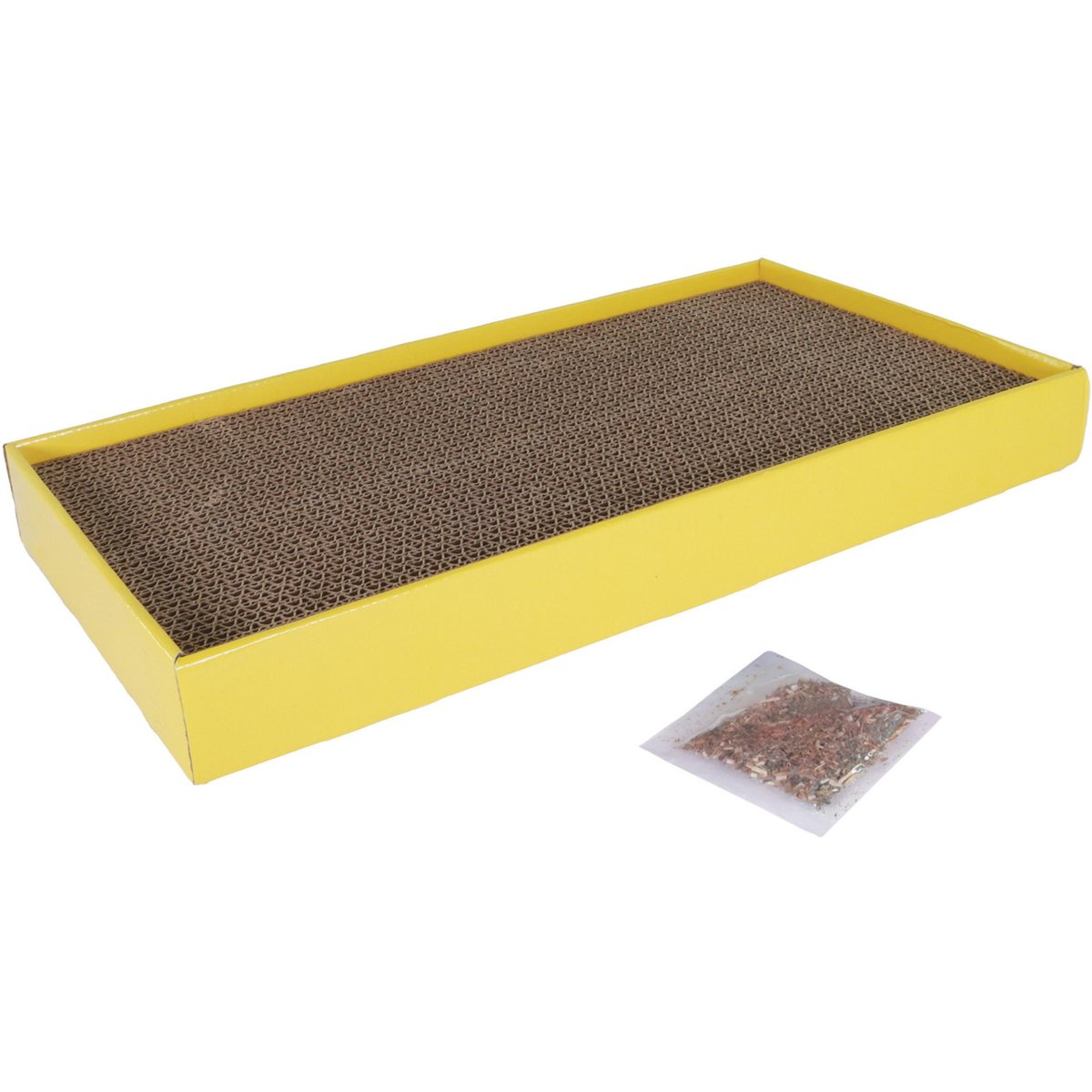 Turbo Rectangle Cat Scratcher Toy, Yellow