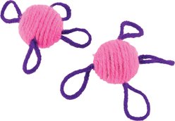 Turbo Wool Ball Cat Toys, 2 count, Pink