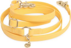 Sunny Tails 4-in-1 Convertible Hands Free Cloud Dog Leash, 8-ft long, 5/8-in wide, Dandelion Yellow