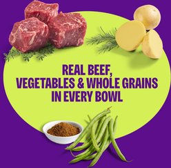 Wellness Protein Bowls Adult Wholesome Grains Beef, Potato & Green Beans Fresh Alternative Dog Food, 6.2-oz pouch, case of 6 slide 2 of 9