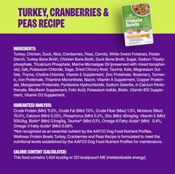Wellness Protein Bowls Adult Wholesome Grains Turkey, Cranberries & Peas Fresh Alternative Dog Food, 6.2-oz pouch, case of 6 slide 2 of 9