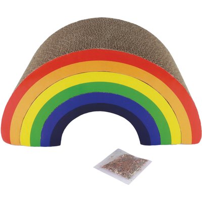Turbo Turbo Rainbow Stack Cat Scratcher Toy, Multicolor