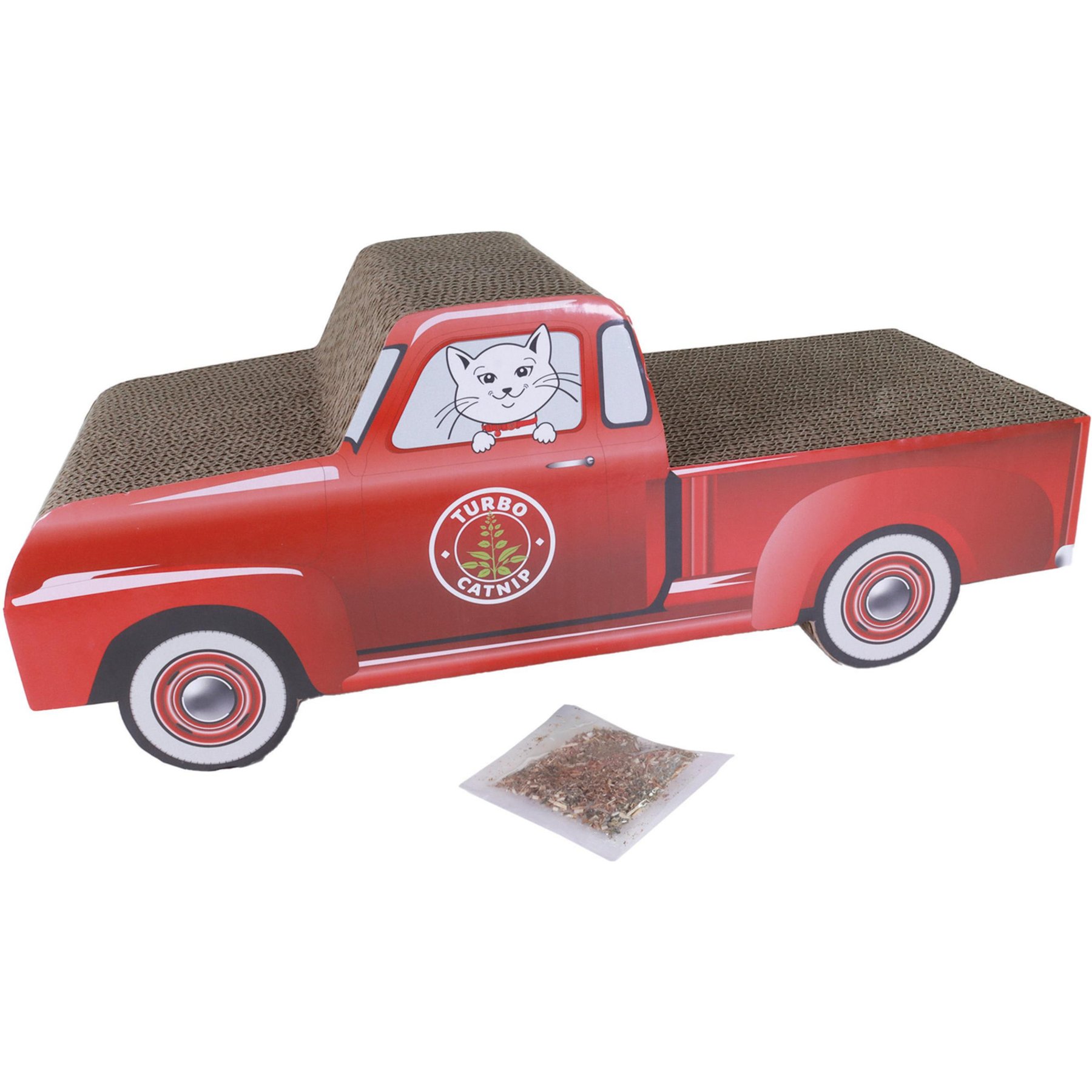 Turbo Truck Cat Scratcher Toy, Red